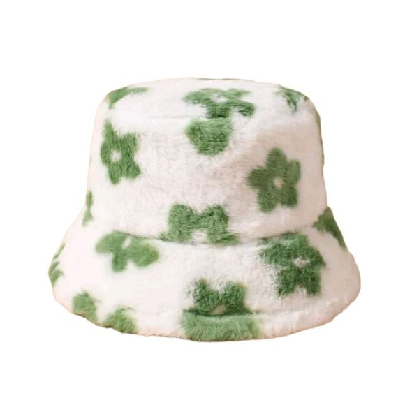 Flower Fuzzy Hat  - Picture 1 of 3